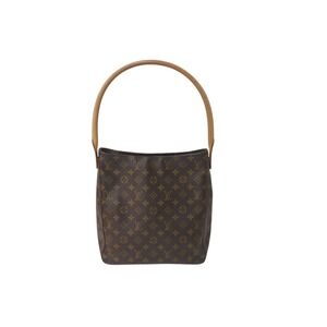 LOUIS VUITTON Looping Brown Monogram Handbag Brown